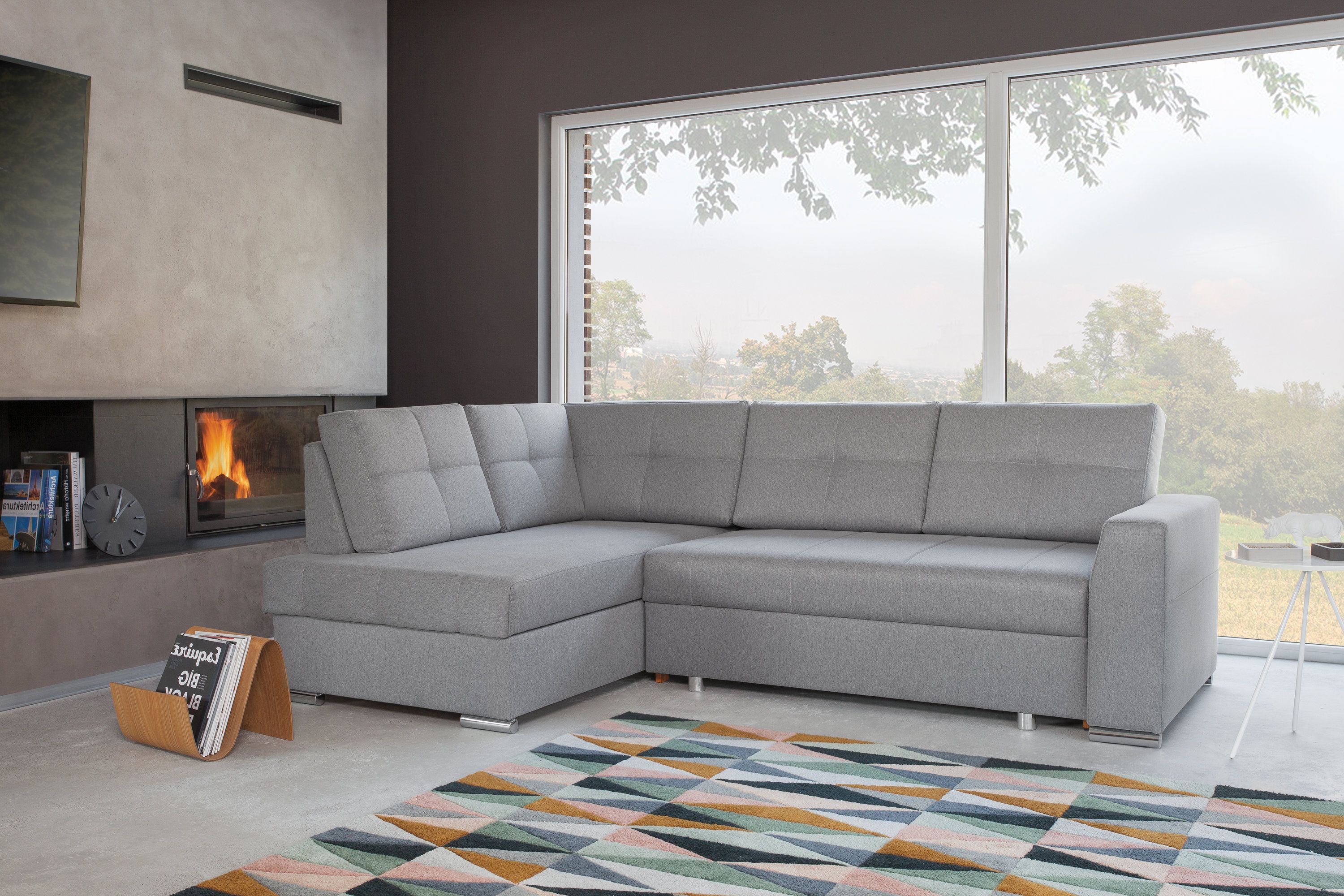 Narożnik rozkładany, tkanina Zetta 300 LEWY Stilo Meblar