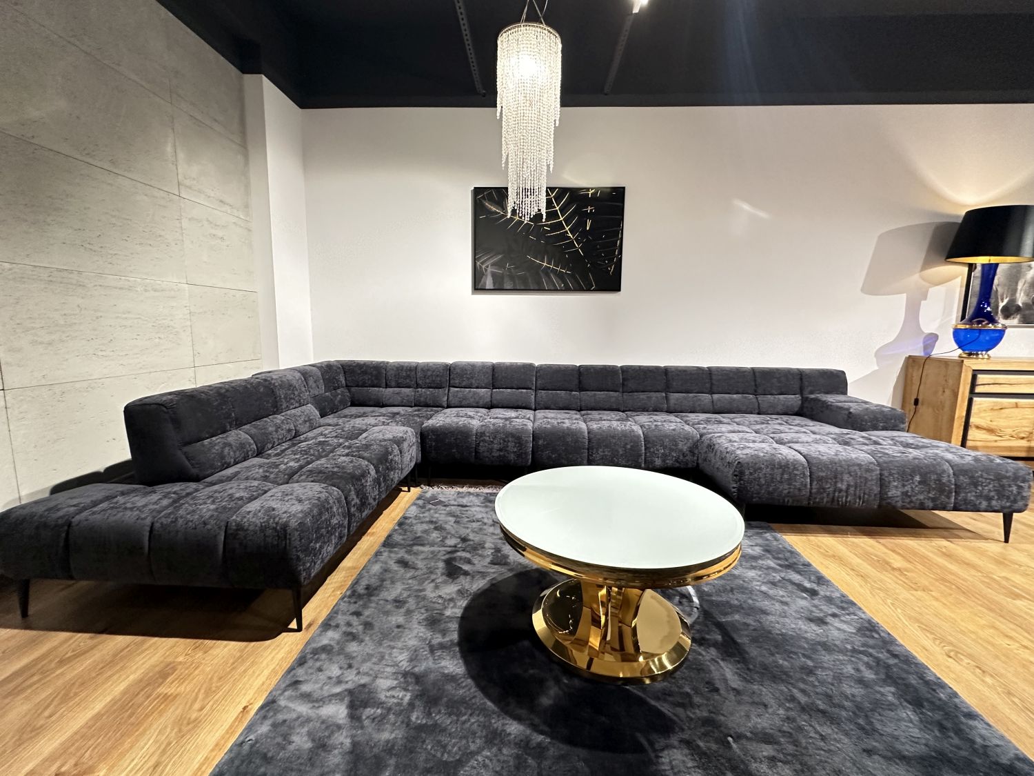 Narożnik ekskluzywny Liam pikowany modułowy na wysokich nożkach Designwerk od Minimax Sofa Narożnik ekskluzywny Liam pikowany modułowy na wysokich nożkach Designwerk od Minimax Sofa