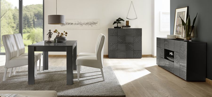 Komoda 2D2S Lakier Antracyt Połysk MIRO 202383-07