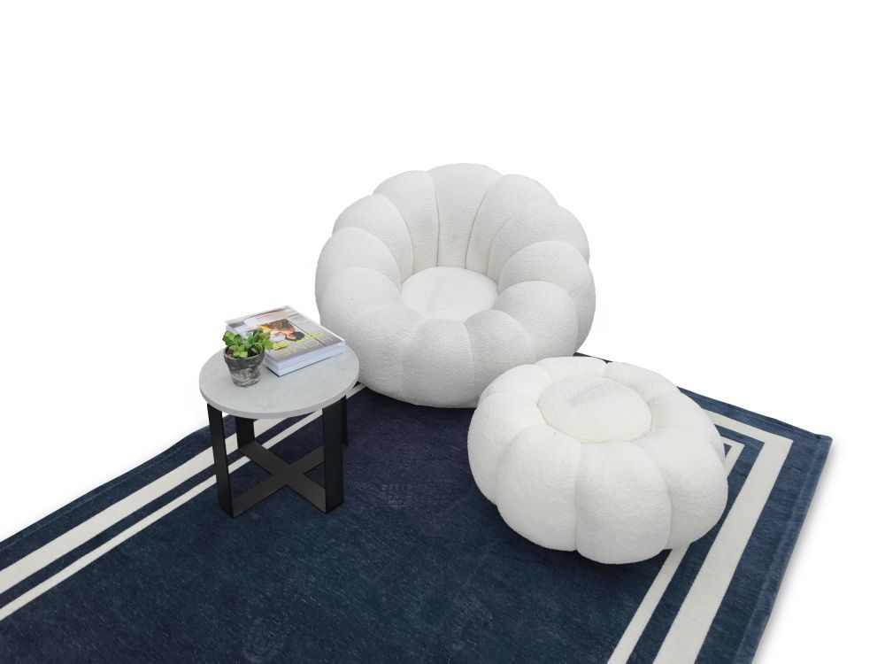 Fotel Flower tapicerowany wypoczynkowy w nowoczesnym stylu