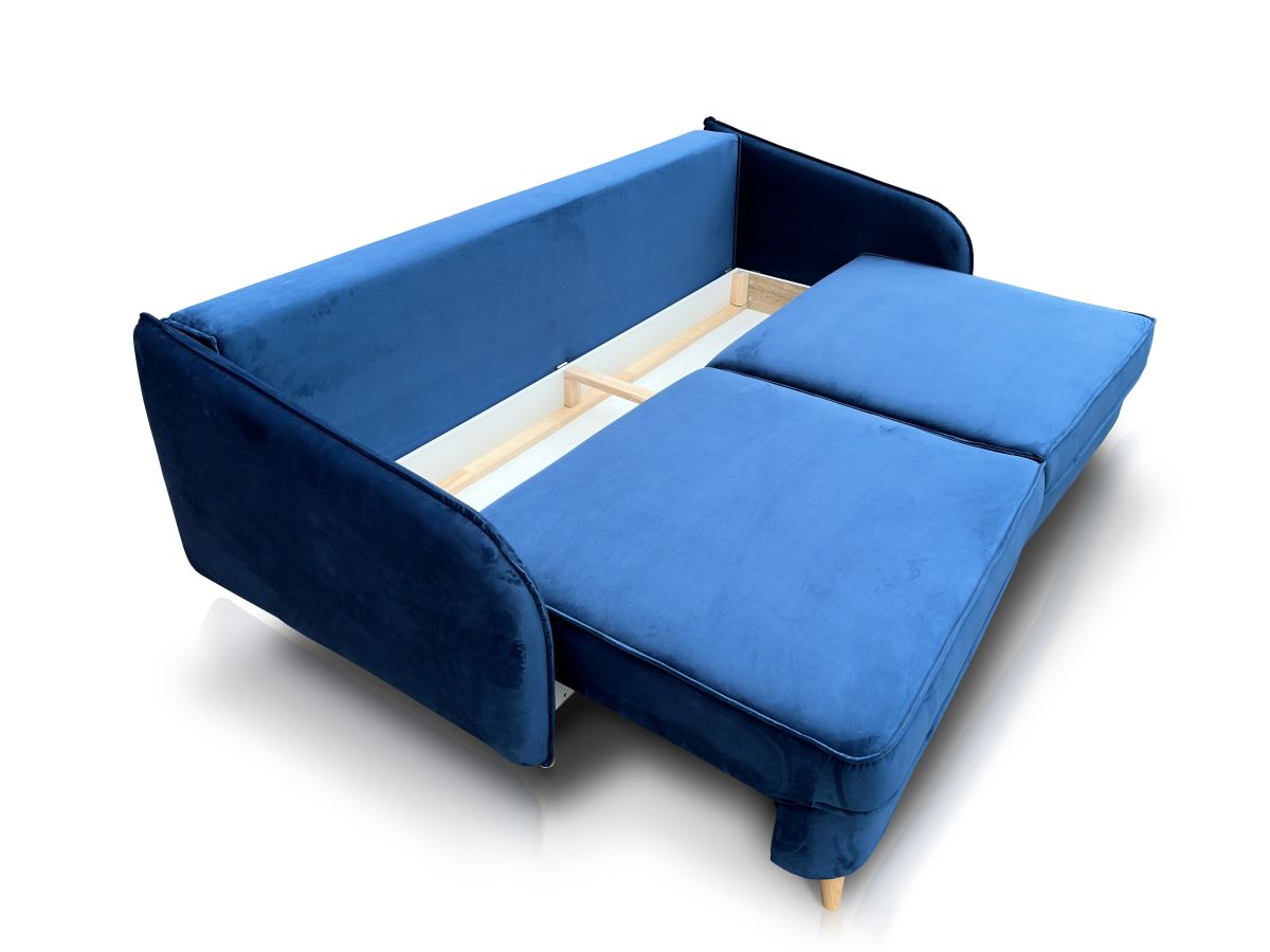 Louis okrągłe poduszki kanapa z funkcją spania, pojemnikiem i poduszkami automat DL