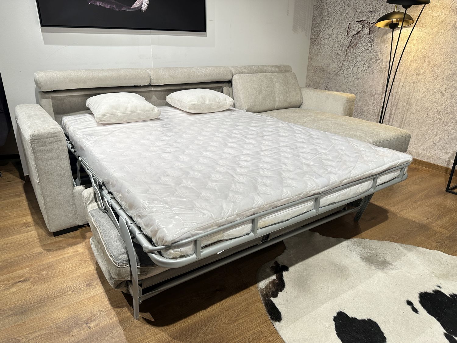 Narożnik rozkładany Nardo stelaż włoski i pojemnik Stella