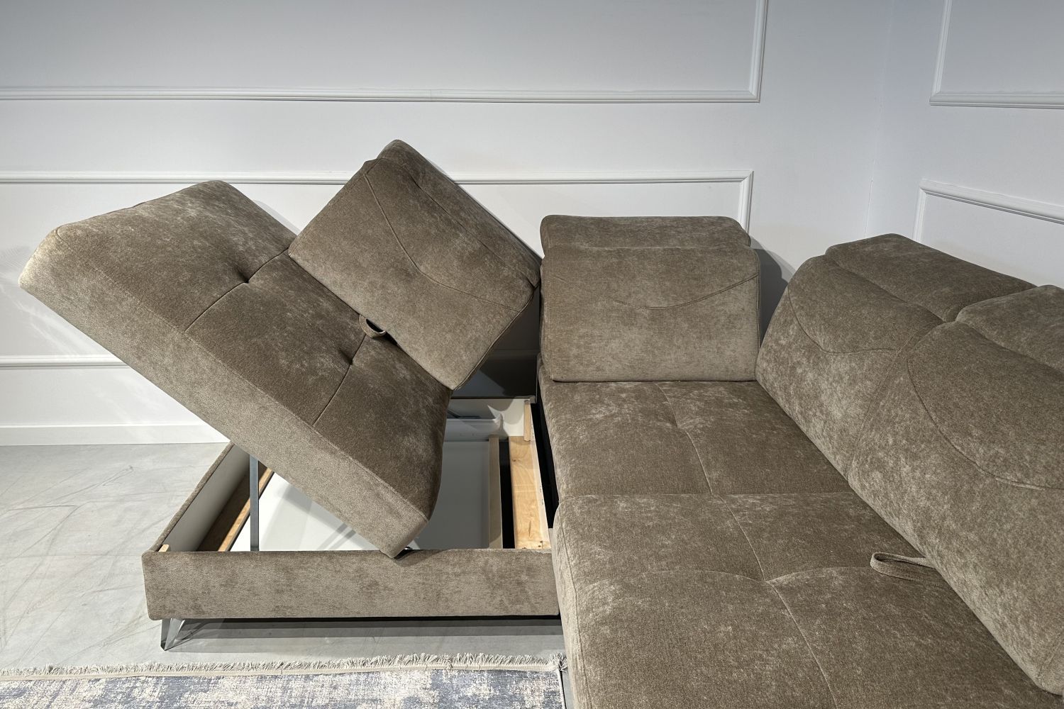 Narożnik z funkcją spania i przesuwanymi oparciami, Vocal Ideal Sofa