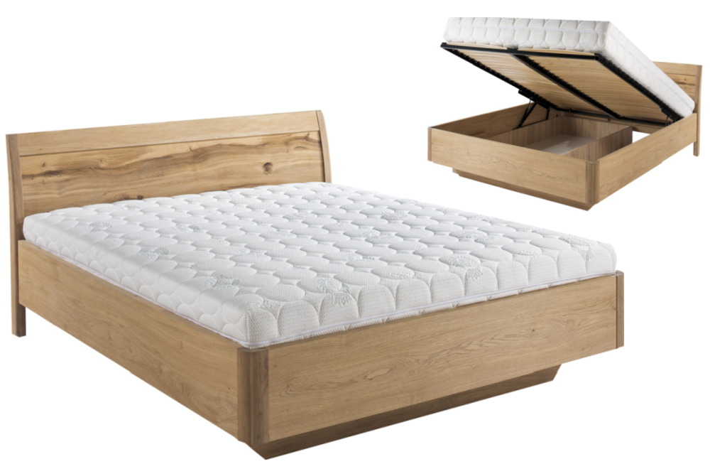 Łóżko 160 z pojemnikiem Limon Krysiak LIM.096.XX drewniane nowoczesne