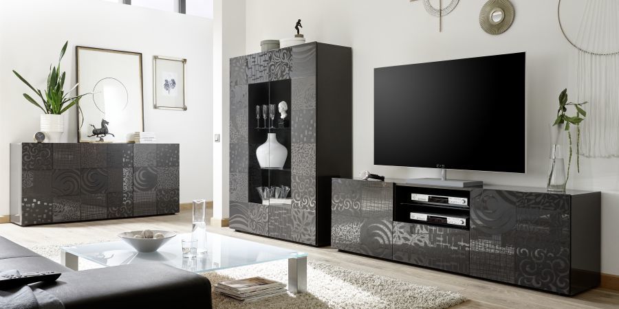 Witryna 2D Lakier Antracyt Połysk MIRO 202383-06
