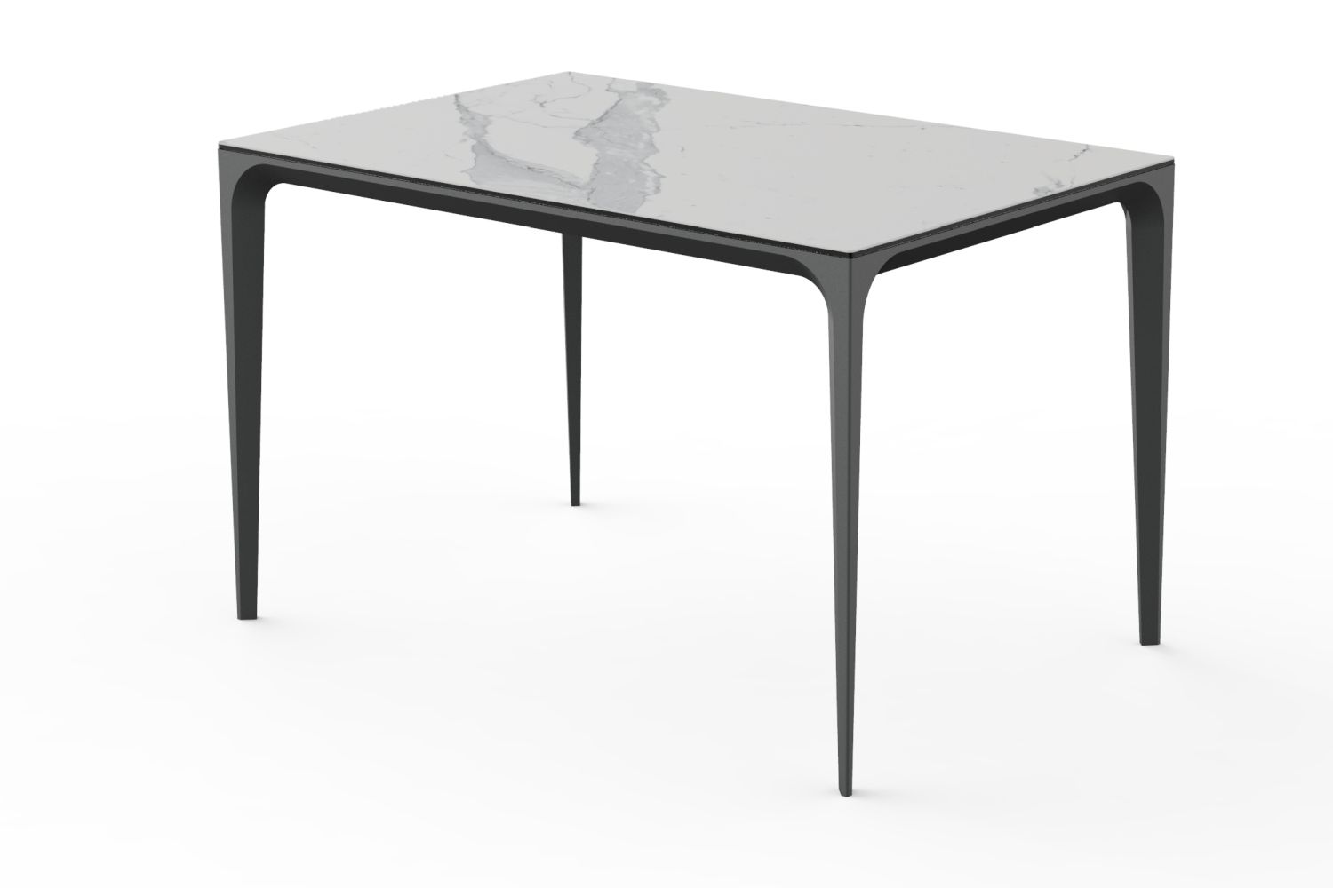 Stół Unico ze spieku kwarcowego Laminam A-4549 120x80 blat biały