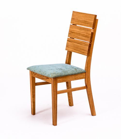 Krzesło tapicerowane siedzisko Dallas/Denver lite drewno dąb natura Dekort 