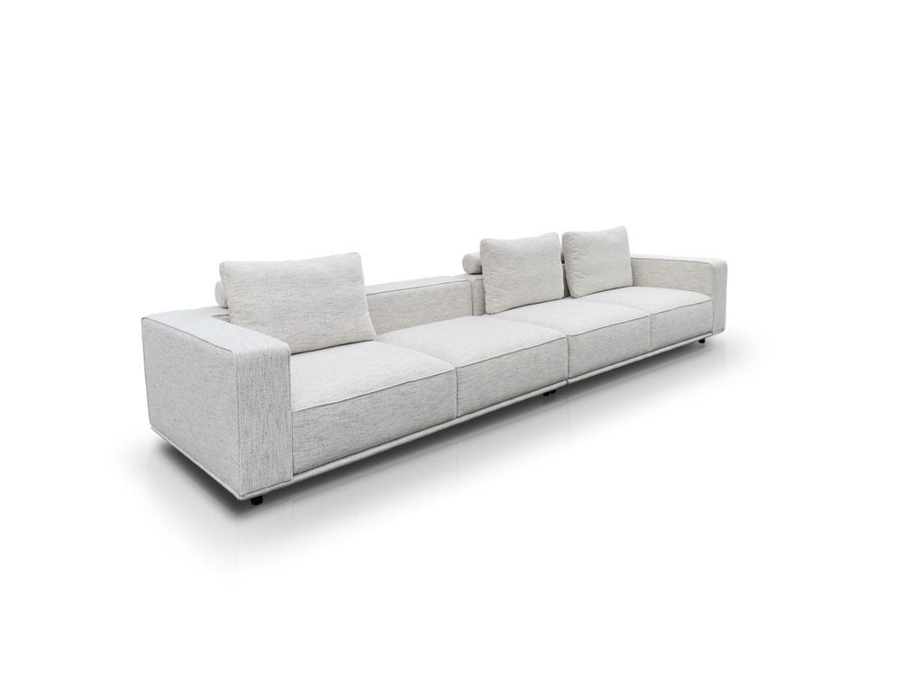 Evra sofa modułowa do salonu w nowoczesnym stylu poduszki z wałkiem