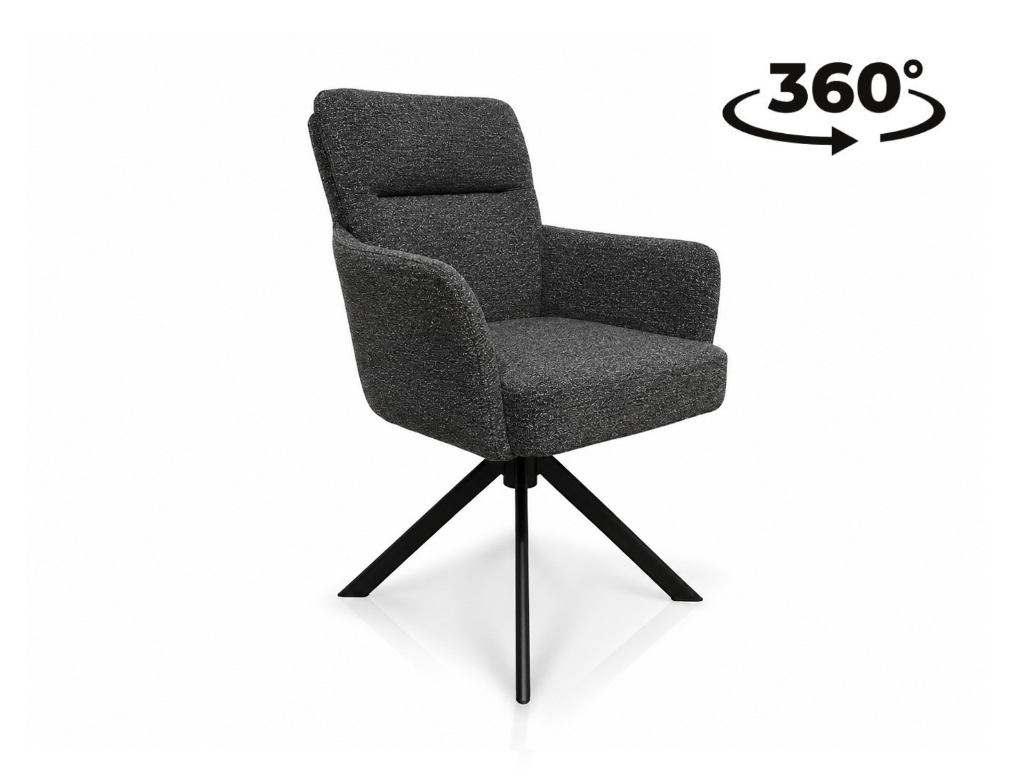 Krzesło obrotowe 360 stopni z auto-powrotem Relaxo tkanina Raven 16