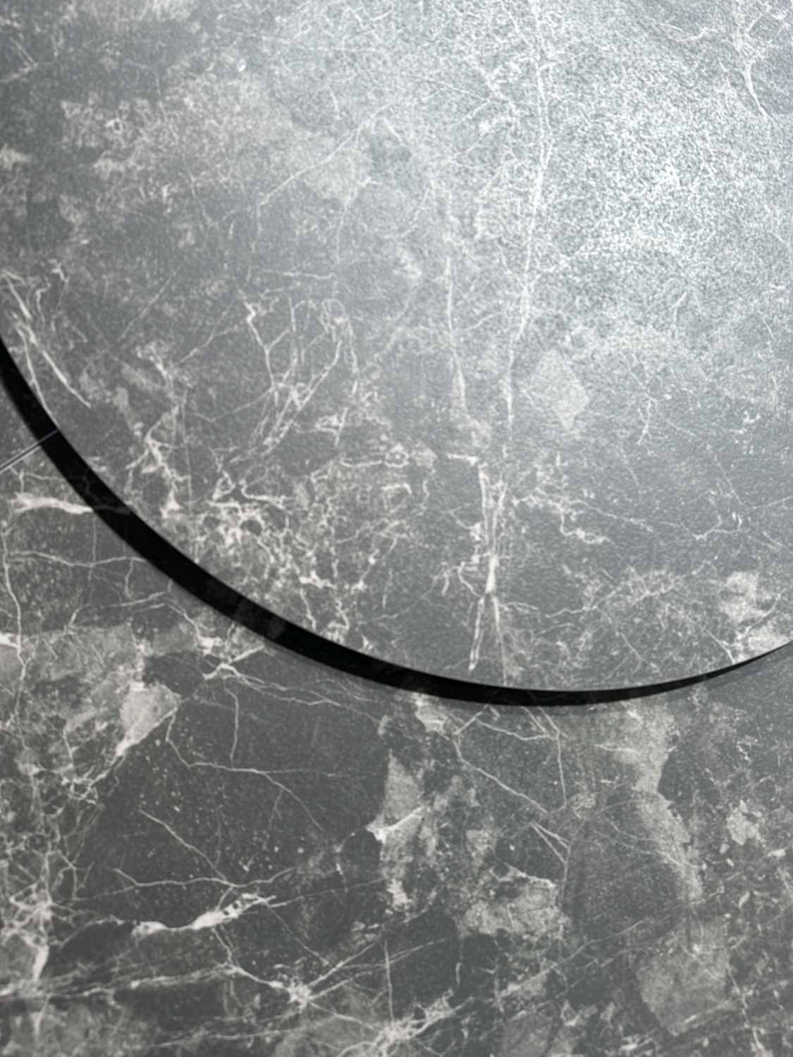 Stół ORBITA okrągły spiek kwarcowy śr. 140cm rozkładany
