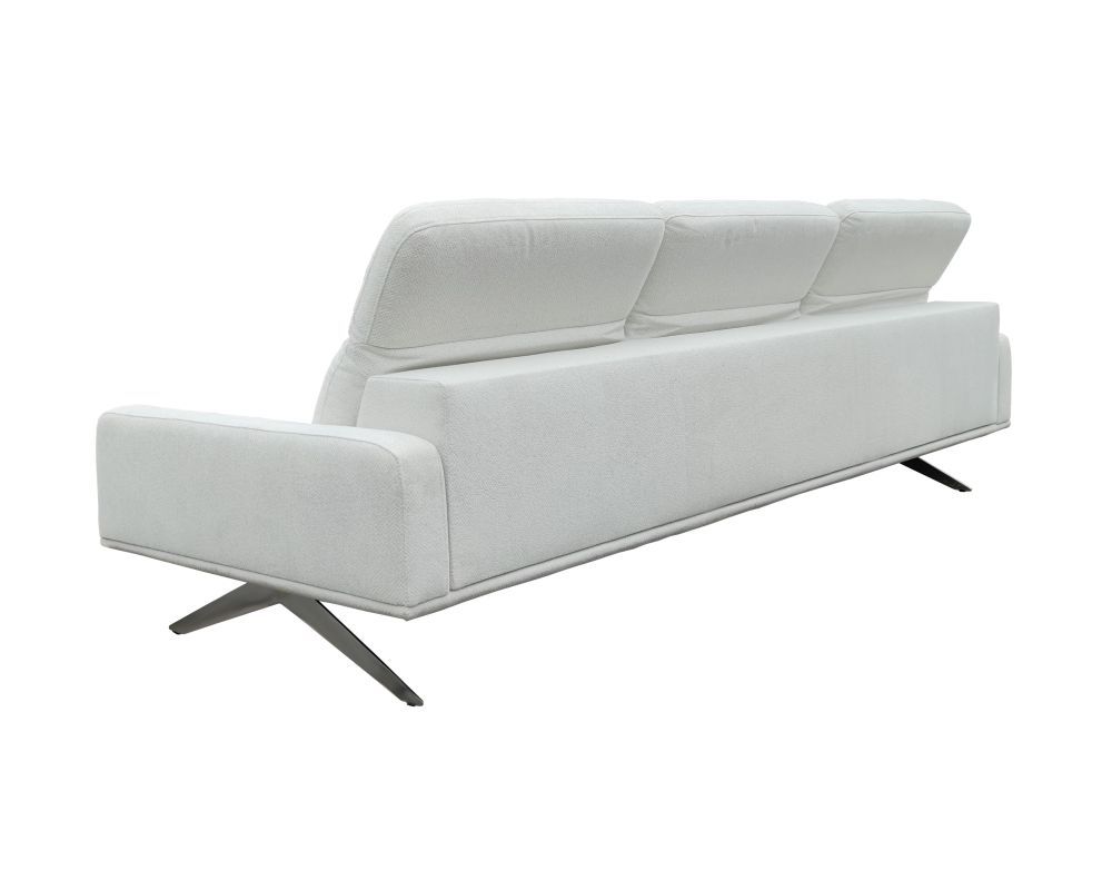 Lucrezia 3,5N duża wygodna sofa z regulowanymi zagłówkami na wysokich nogach
