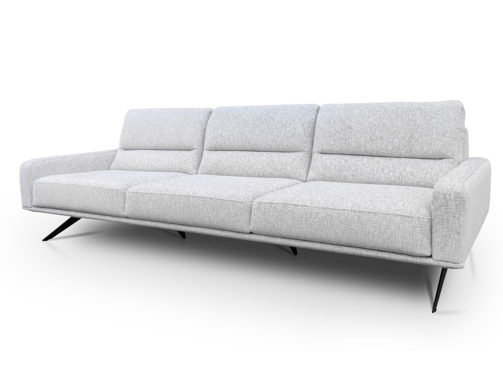 Sofa Sopranis New 3,5N wygodna w stylu nowoczesnym wysokie czarne płozy metalowe