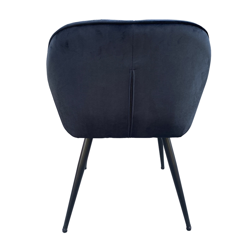 Krzesło pikowane Indiana 9051-77 czarny velvet z czarnymi nogami