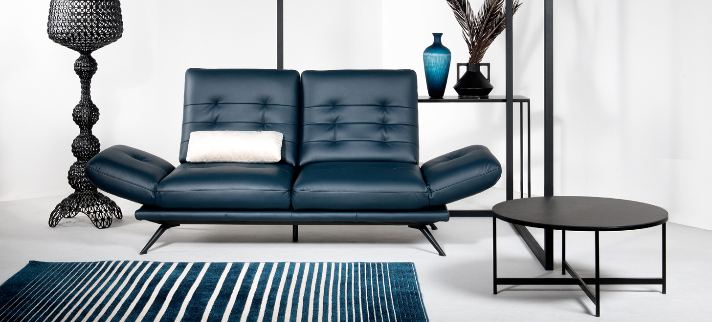 Sofa Scilla 3ON2 z obrotowymi siedziskami Vero nowoczesna komfortowa