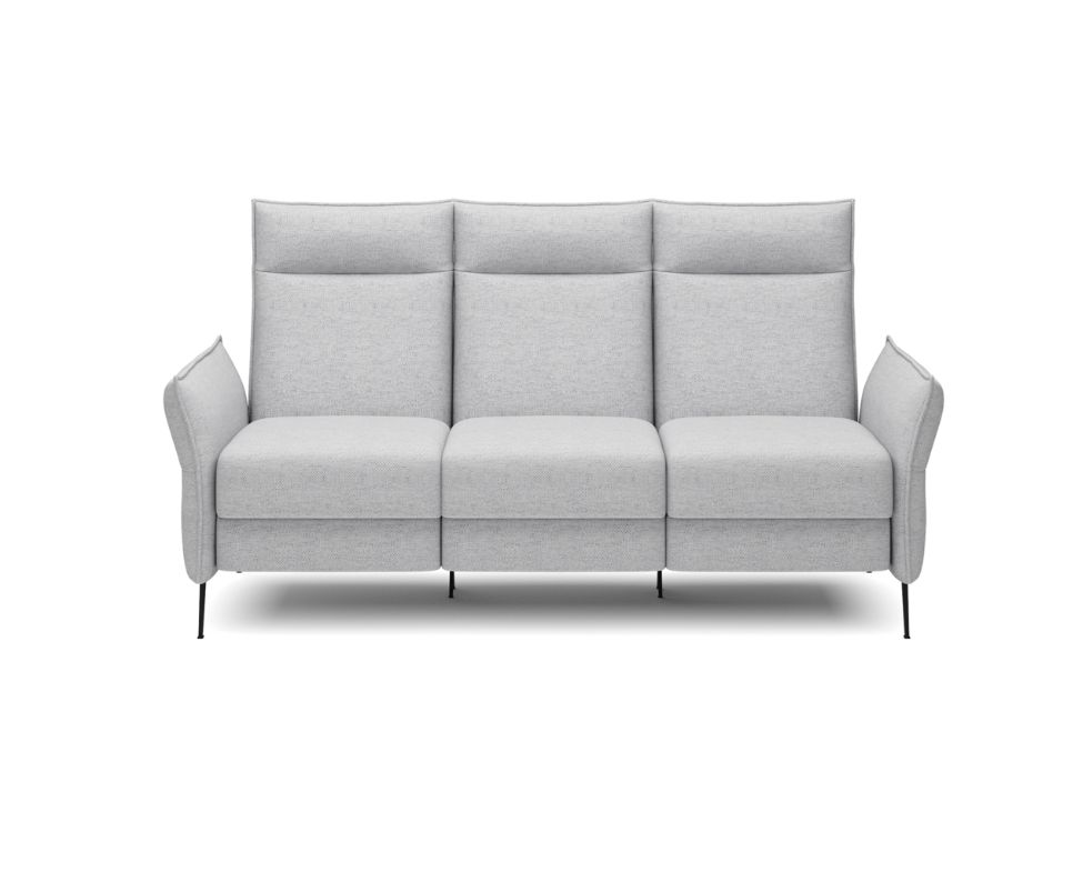 Sofa 3 2R Xavi  na wysokich nóżkach 2 siedziska z funkcją relaks manualną tk. Modesto
