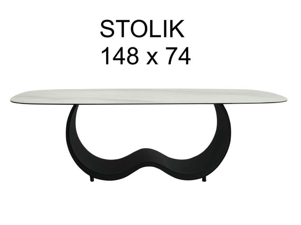 Stolik kawowy spiek kwarcowy Carbone 148x74