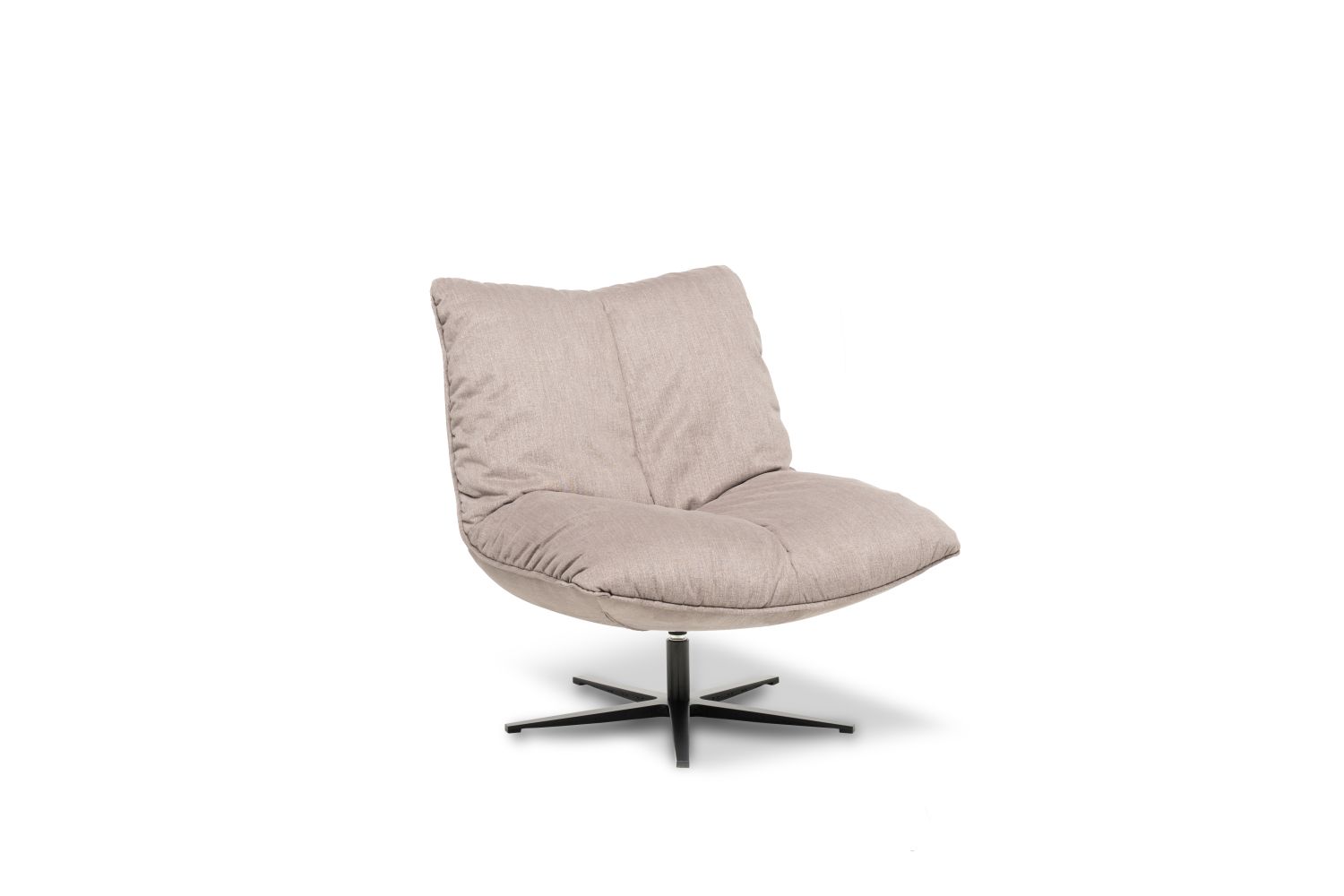 Fotel obrotowy Softie Designwerk od Minimax Sofa przytulny na metalowej podstawie typu talerz Fotel obrotowy Softie Designwerk od Minimax Sofa przytulny na metalowej podstawie typu talerz