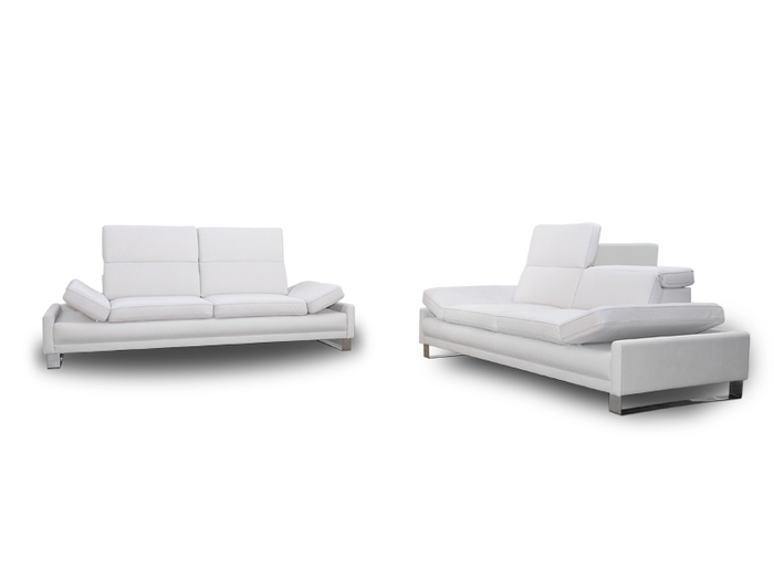 Sofa rozkładana ProDivani Vero 2R ruchome zagłówki na płozach nowoczesna