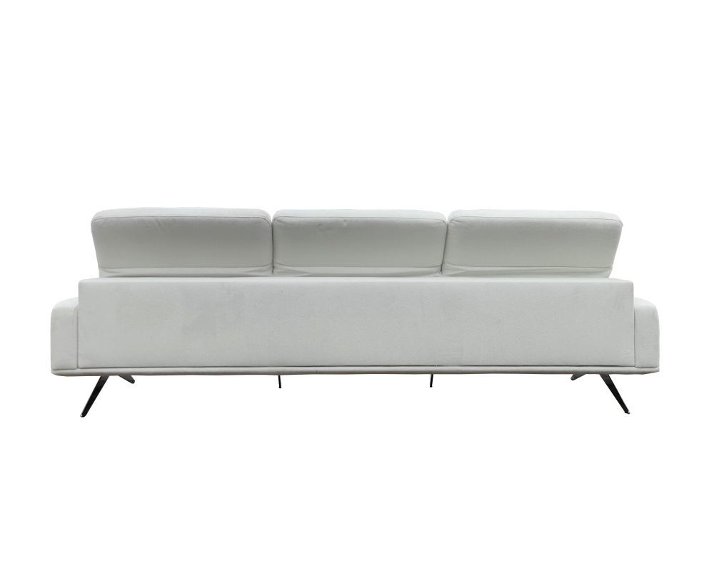Lucrezia 3,5N duża wygodna sofa z regulowanymi zagłówkami na wysokich nogach