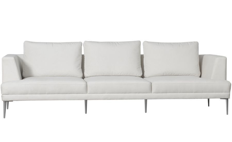 Sofa nierozkładana 3N Dream prodivani metalowe wysokie nóżki na wymiar