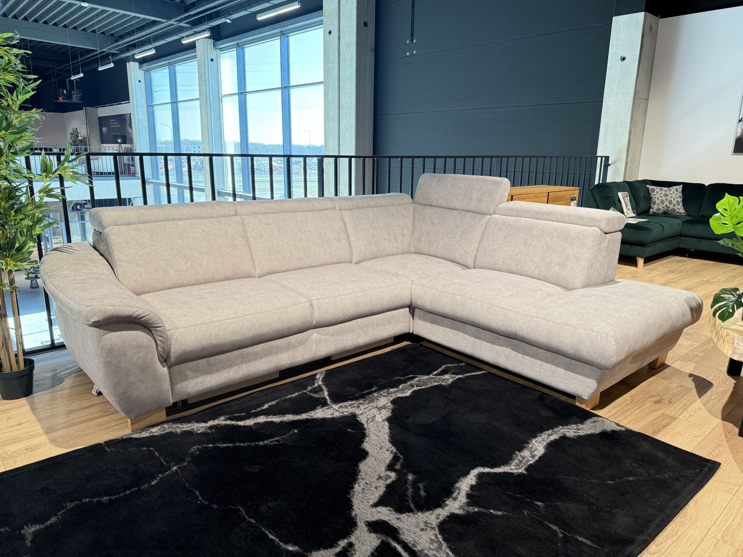 Narożnik z funkcją spania Trend Des Sofa Line 2,5F-E-1HT/BK