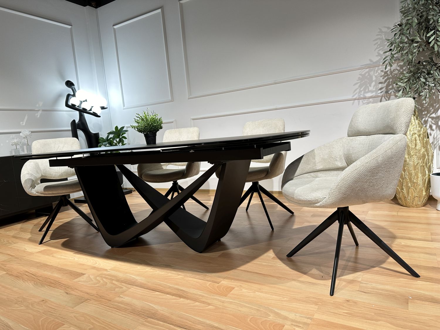 Stół spiek kwarcowy rozkładany Bravura 220x110 (+2x44)