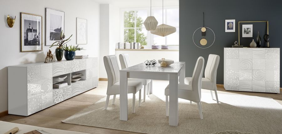 Komoda 2D4S Lakier Biały Połysk MIRO 209083-08