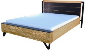 Łóżko 90 PIK Mebin w nowoczesnym stylu drewniane dąb naturalny lager
