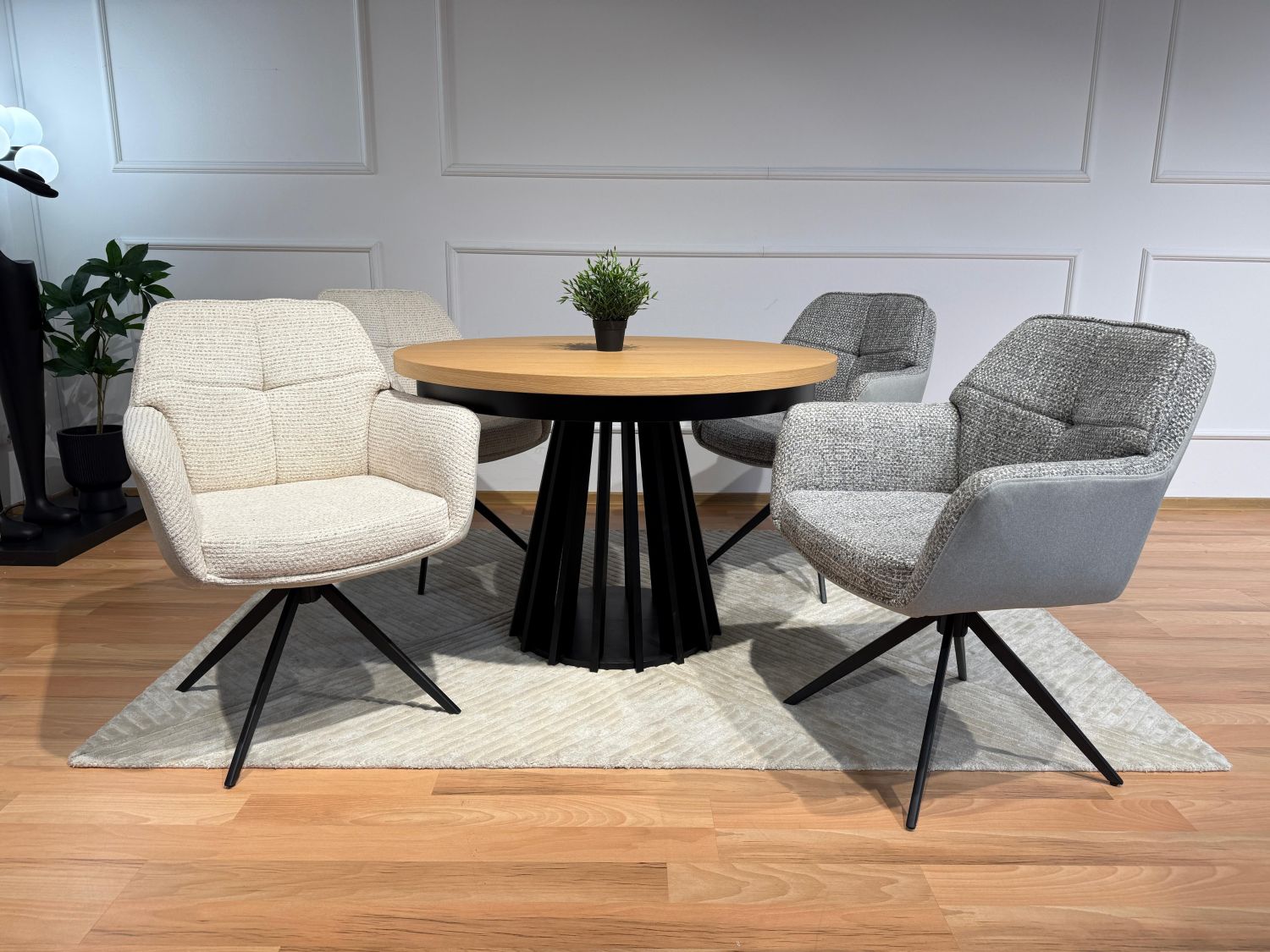 Krzesło obrotowe 360° Linea Silencio 06/mohair 110
