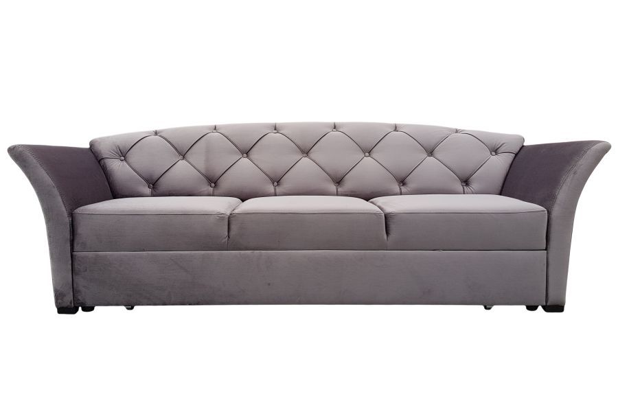 Diva sofa 3-osobowa z funkcją spania nowoczesna pikowana rozkładana