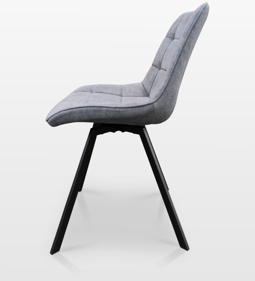 Krzesło Lapo 21137 obrotowe 360 st Kwadrat w skandynawskim stylu tkanina Cloud 91