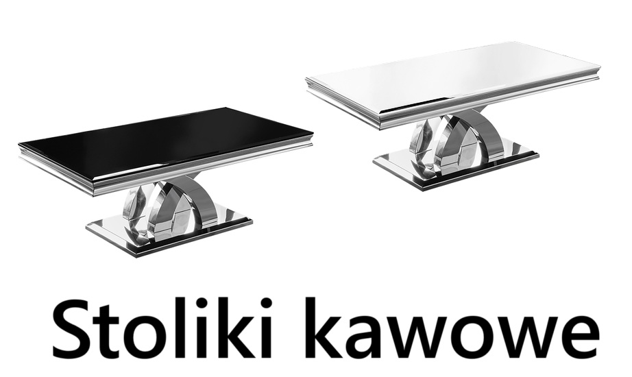 Ława stolik kawowy 140x80 czarny Glamour Silver T 970