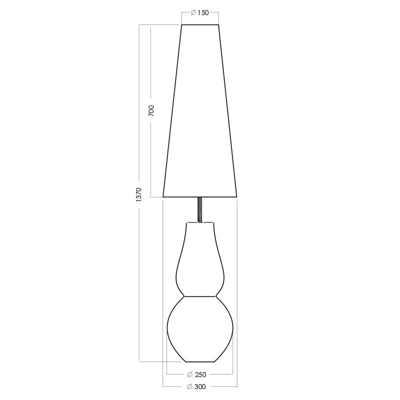 Lampa podłogowa Milano White L201081803 4concepts szkło ręcznie formowane