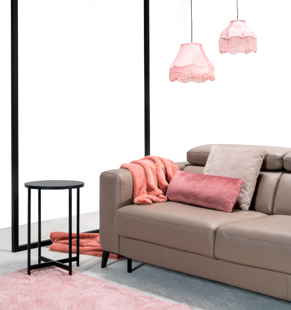 Sofa Tulipano z funkcją spania stelaż włoski z materacem BW2L/3RFO/BW2P Vero w nowoczesnym stylu