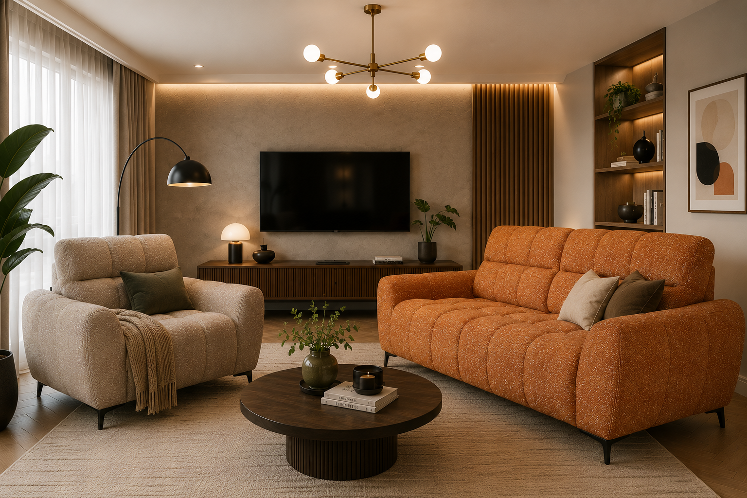 Sofa rozkładana Puma Long Amaretto