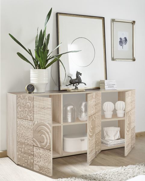 Komoda Wysoka 3D Laminat Dąb Sonoma MIRO 201583-05