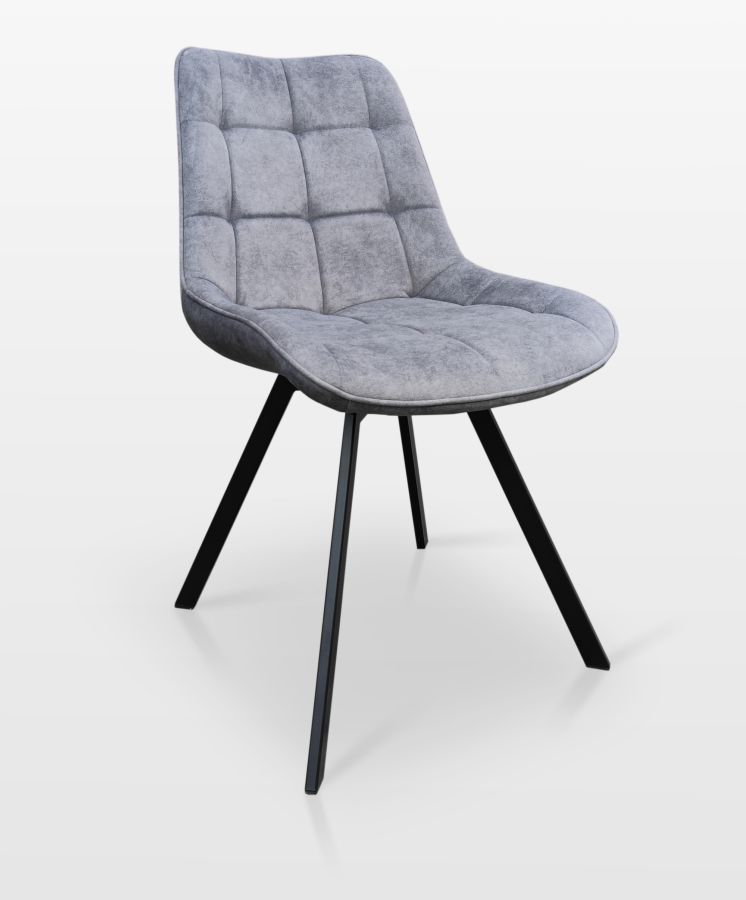 Krzesło 21137 obrotowe 360 st Kwadrat w skandynawskim stylu tkanina Cloud 91