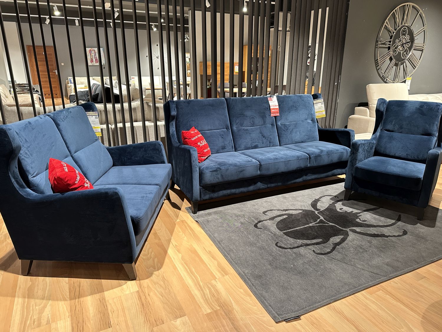Zestaw QUEEN :Kanapa rozkładana + Sofa 2 nierozkładana + Fotel- przecena z ekspozycji -32%