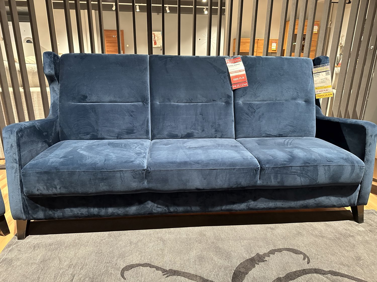 Zestaw QUEEN :Kanapa rozkładana + Sofa 2 nierozkładana + Fotel- przecena z ekspozycji -32%