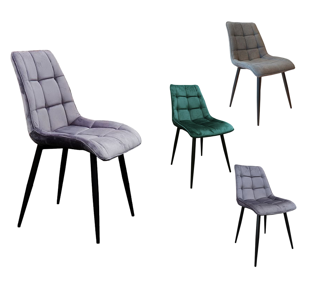 Krzesło Kwadrat 7098 w skandynawskim stylu tkanina Velvet
