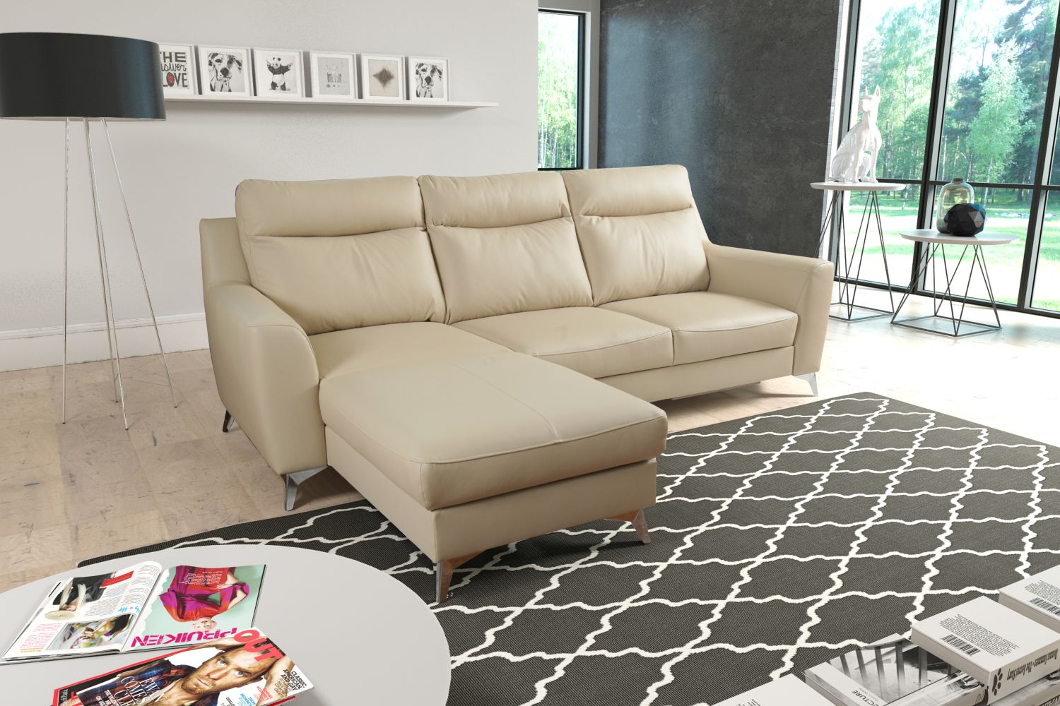 Narożnik rozkładany z pojemnikiem Gio  Des Sofa Line
