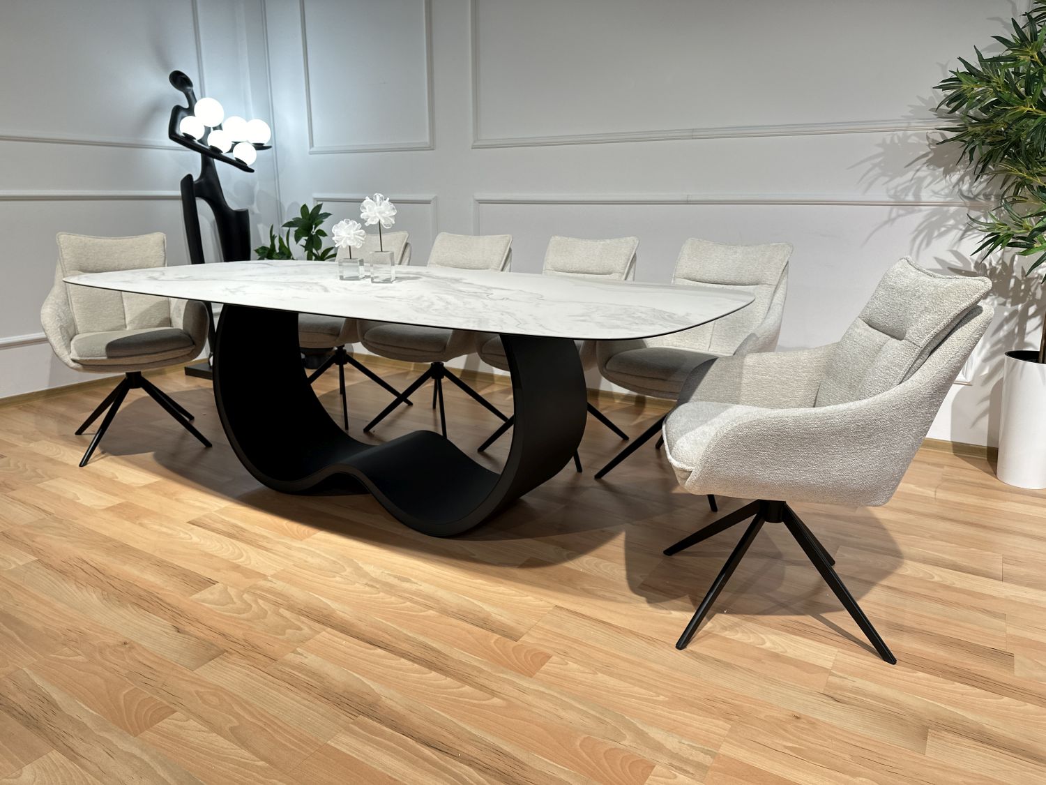 Stół spiek kwarcowy nierozkładany Carbone 238x118cm
