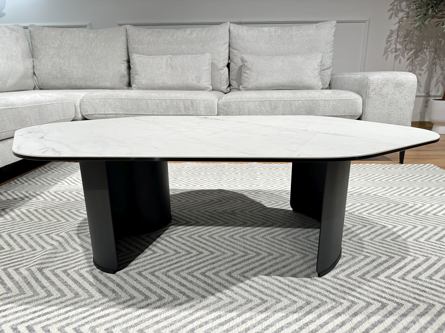 Stolik kawowy LUME spiek kwarcowy 123x70