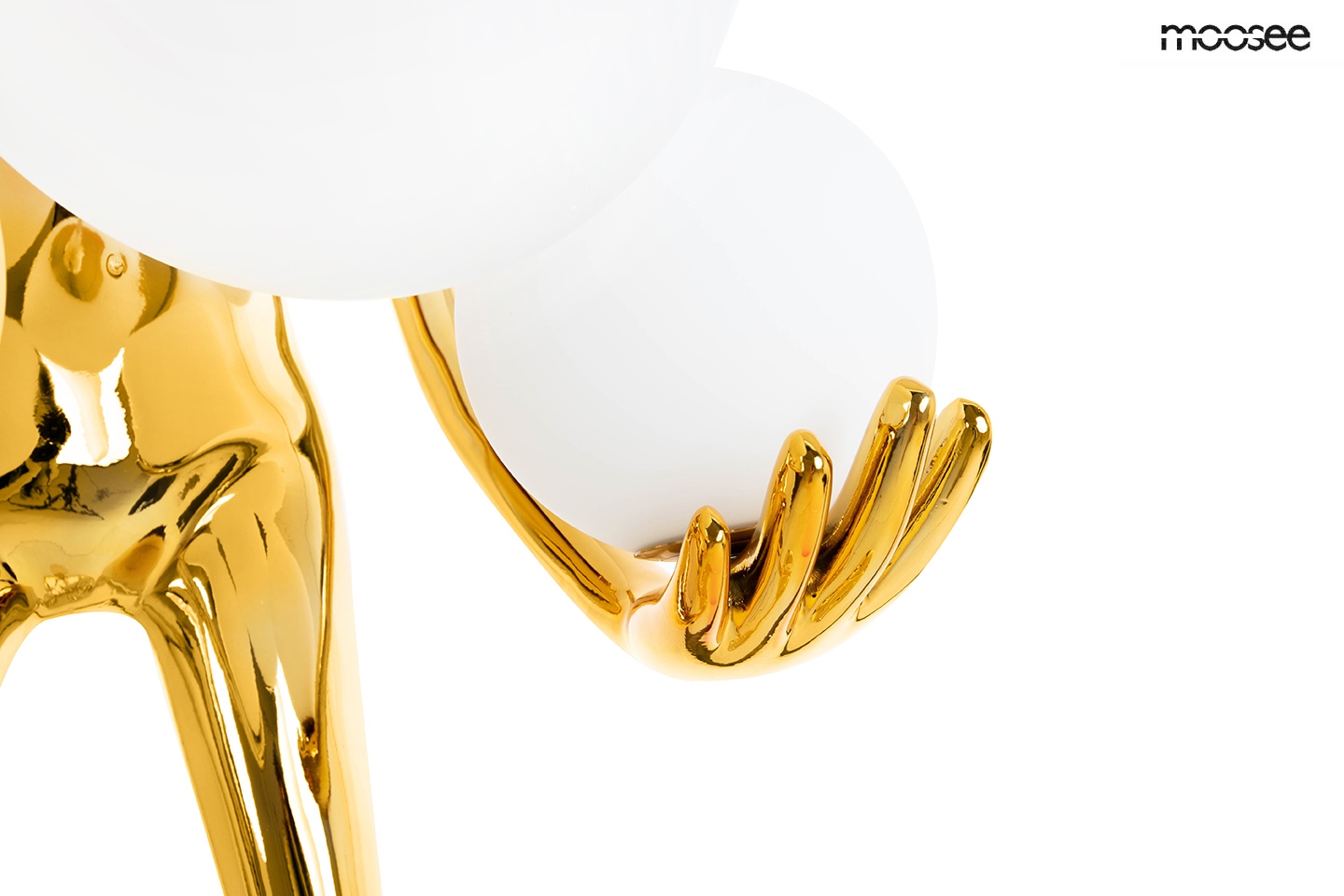 Lampa podłogowa Human GOLD PREMIUM Moosee czarna MSE1501100427 białe kule 