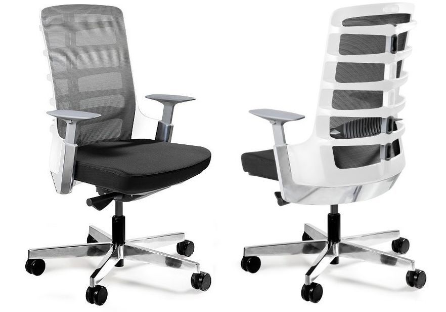 SPINELLY M - Ergonomiczny fotel biurowy z innowacyjnym oparciem biały