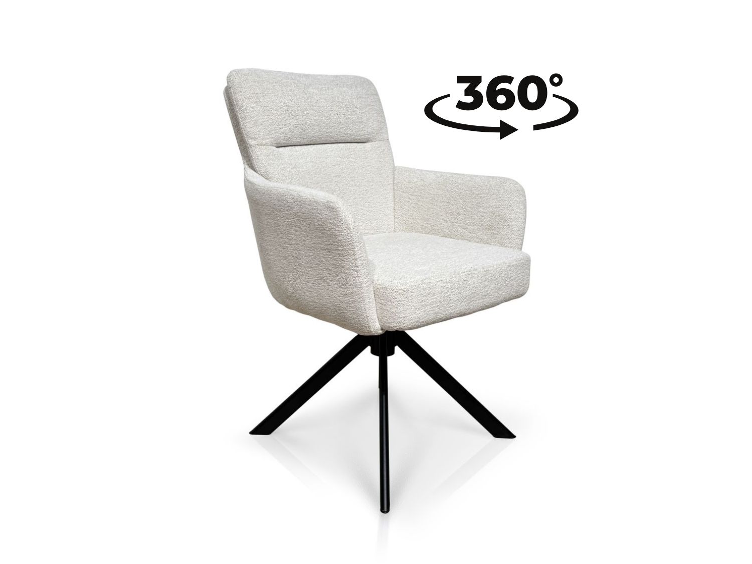 Krzesło obrotowe 360 stopni z auto-powrotem Relaxo tkanina Raven 22