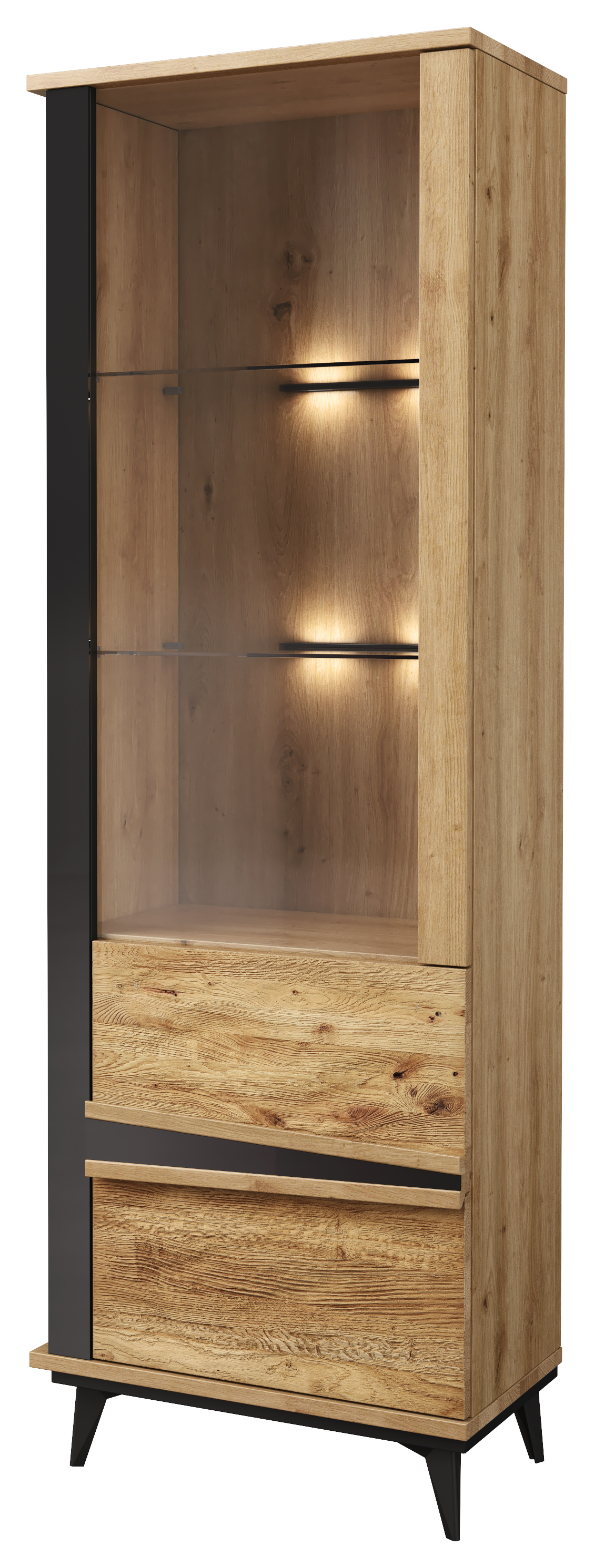 Witryna pojedyncza 1DS1D prawa z oświetleniem ETNA Mebin   