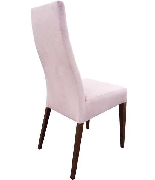 Bess krzesło pikowane w nowoczesnym stylu wygodne z wysokim oparciem nogi dąb natura