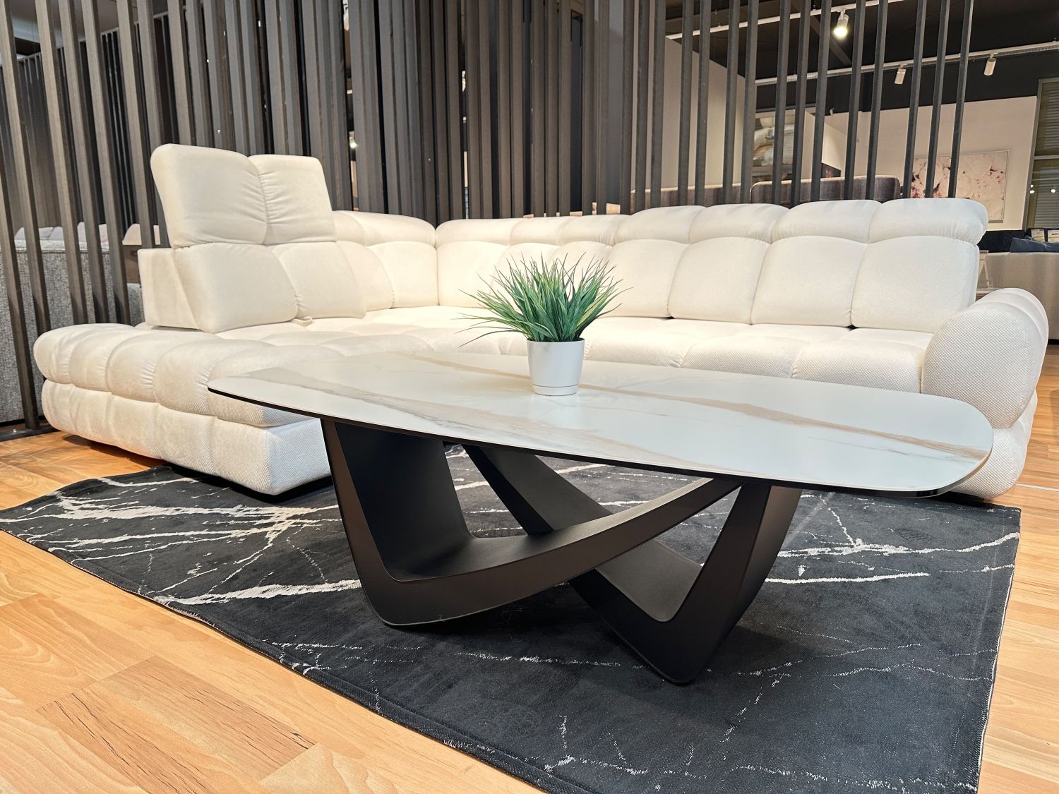 Stolik kawowy spiek kwarcowy 130x70 Bravura