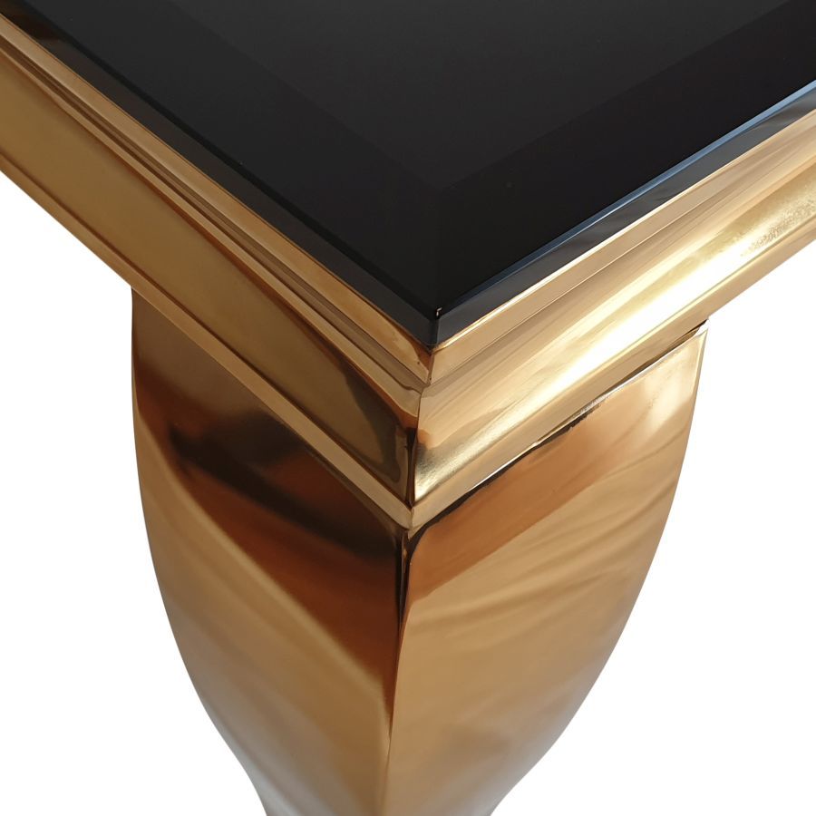 Ława stolik kawowy t 780 60x60 czarny Glamour  Gold stal szlachetna w kolorze złotym